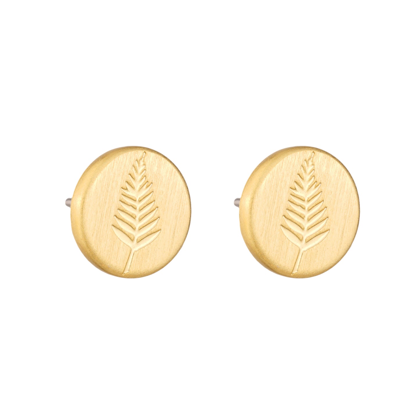 Round Fern Studs