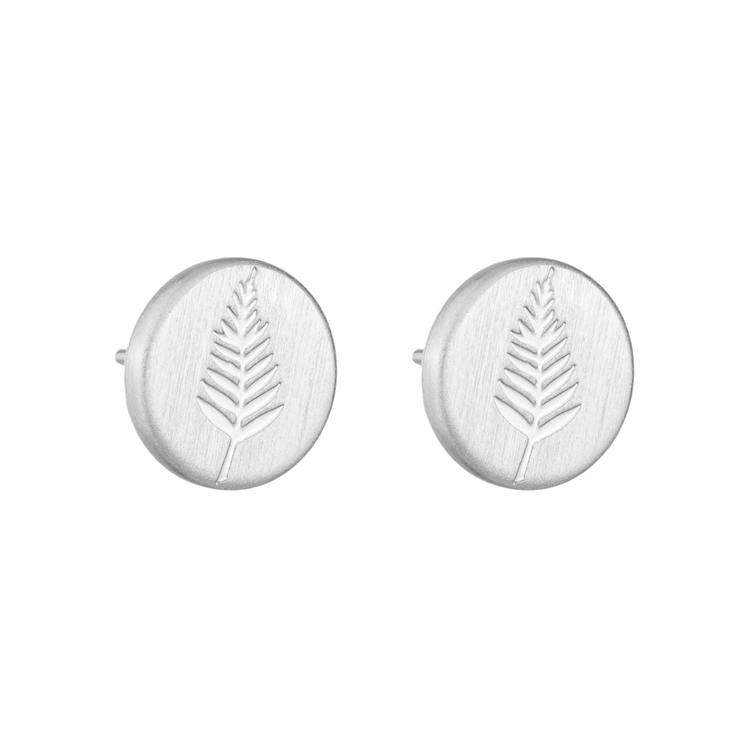 Round Fern Studs