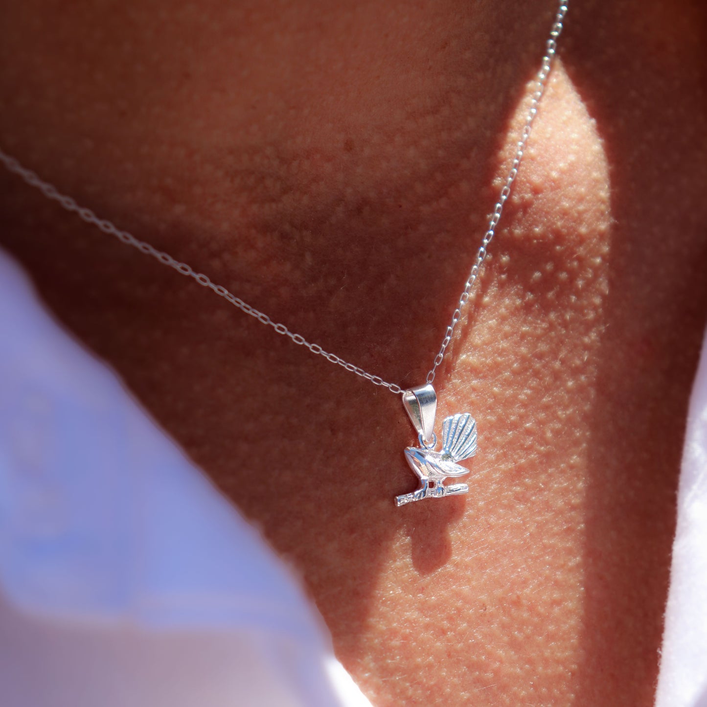 Sterling Silver Fantail Necklace