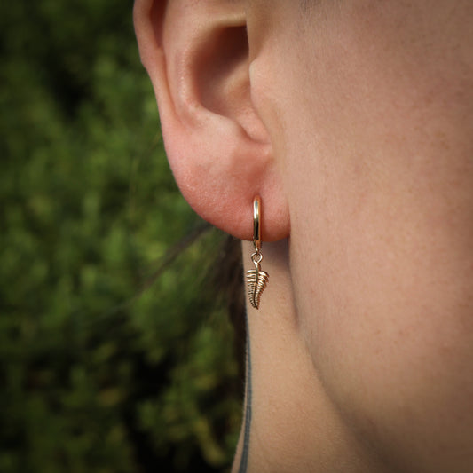 Fern Pendant Huggies