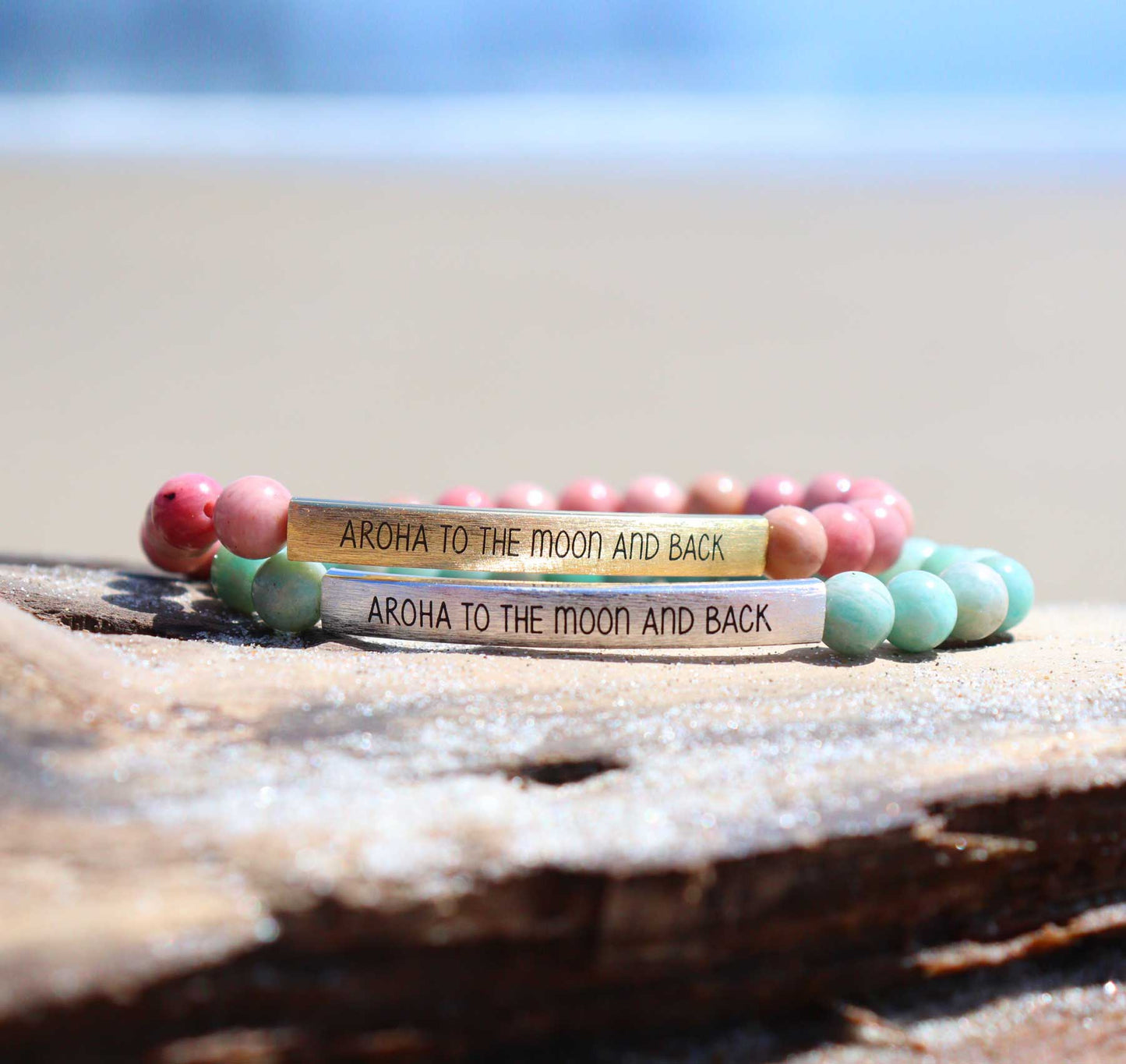 Amazonite Gemstone Bracelet – Aroha to the moon and back