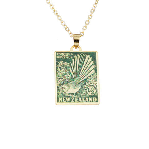 Pīwakawaka – 1935 Pictorial Stamp Necklace