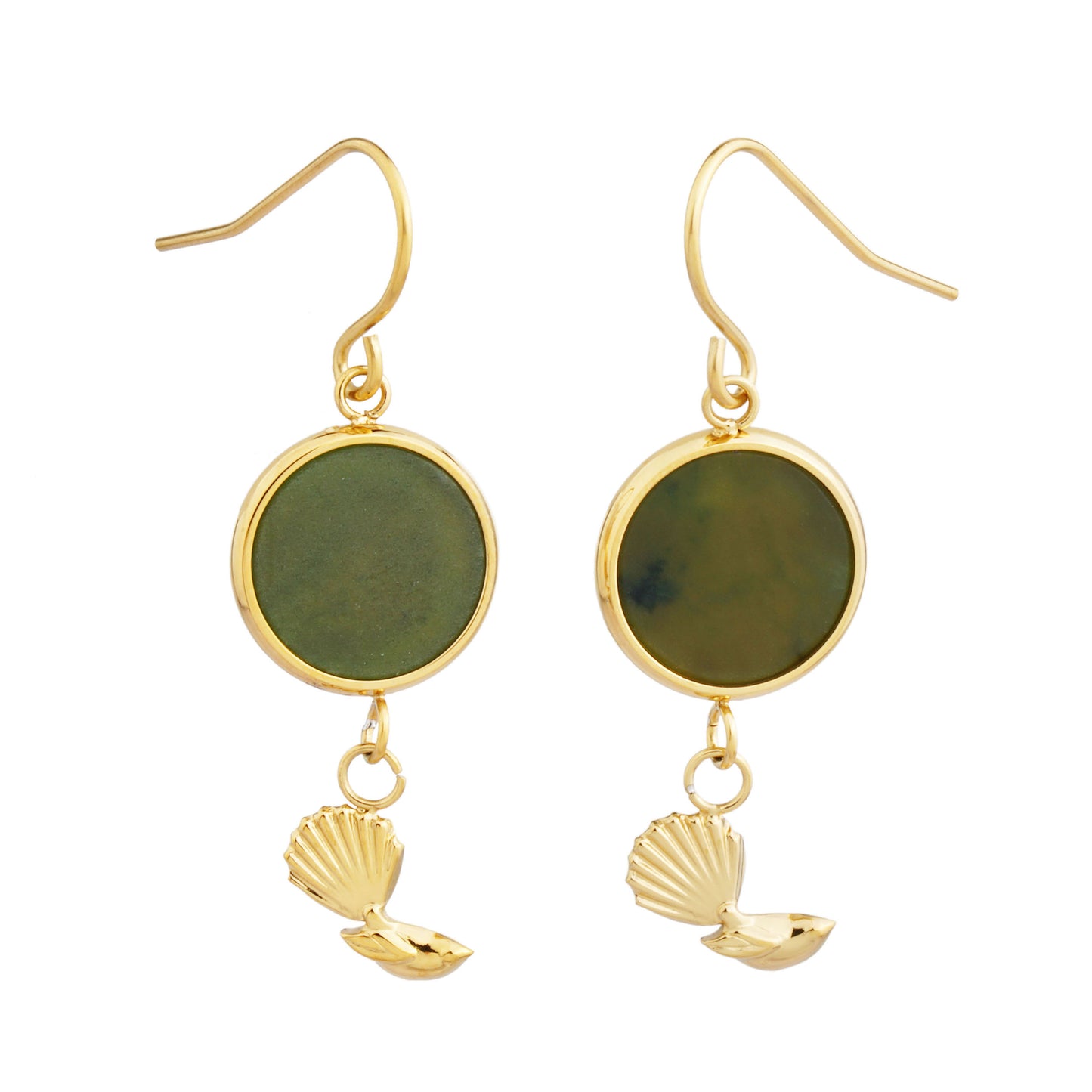 Pounamu Piwakawaka Earrings