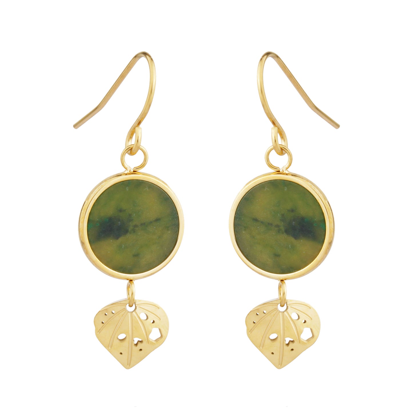 Pounamu Kawakawa Earrings