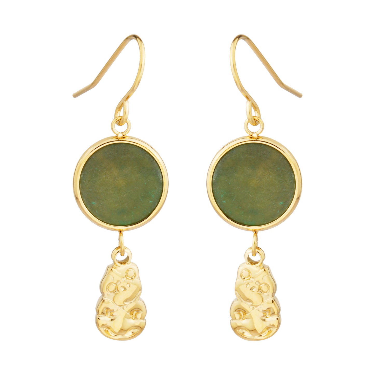 Pounamu Tiki Earrings