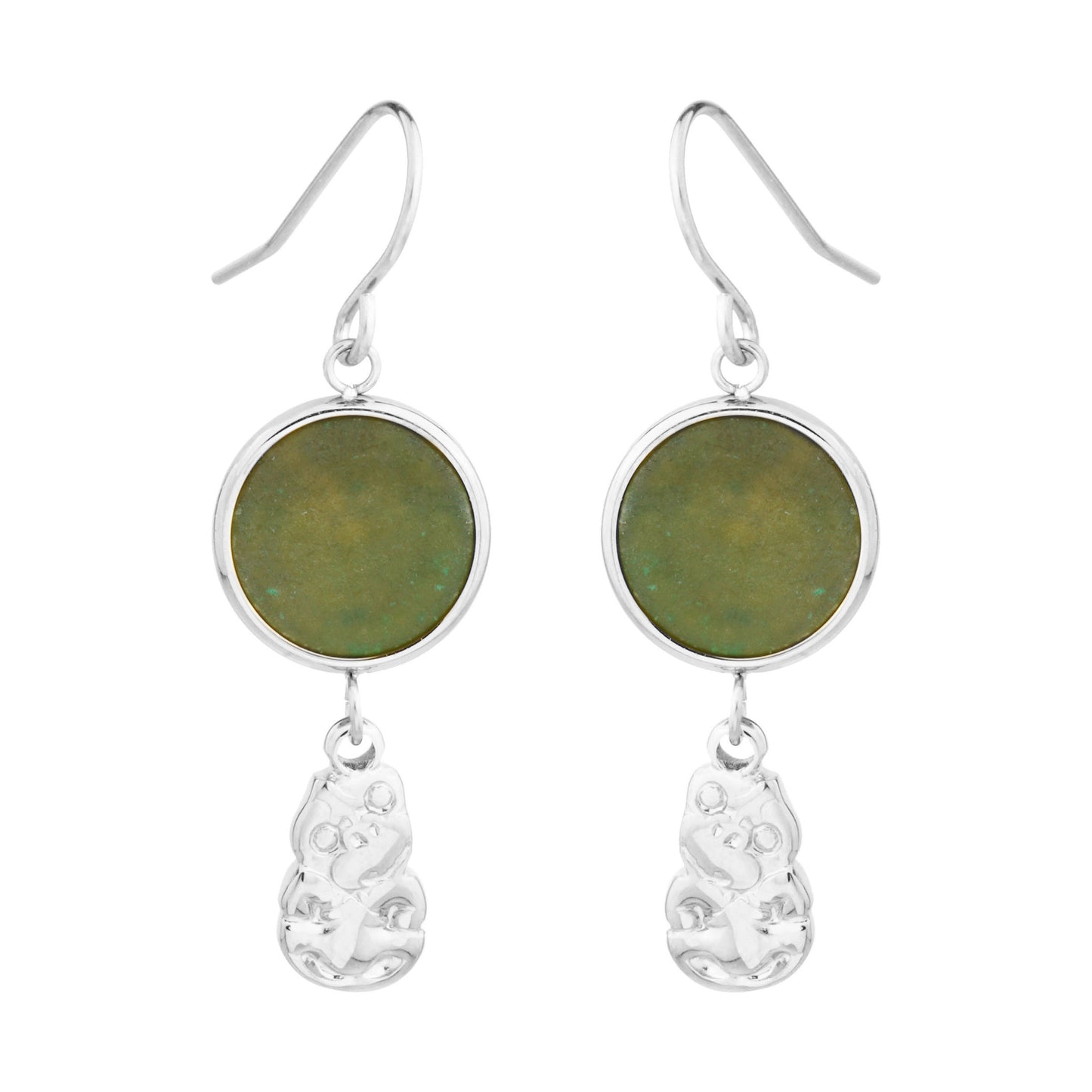 Pounamu Tiki Earrings