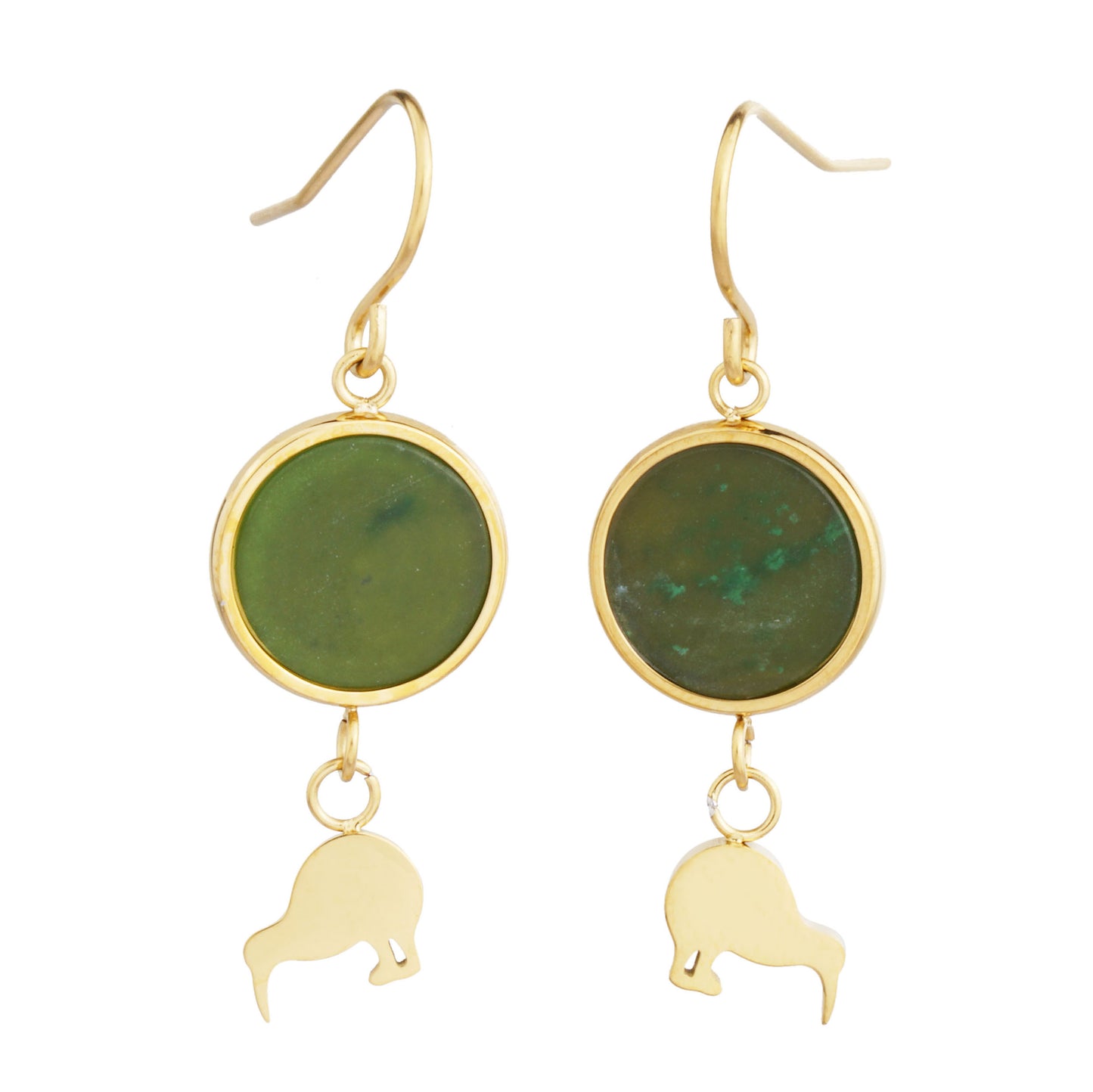 Pounamu Kiwi Earrings