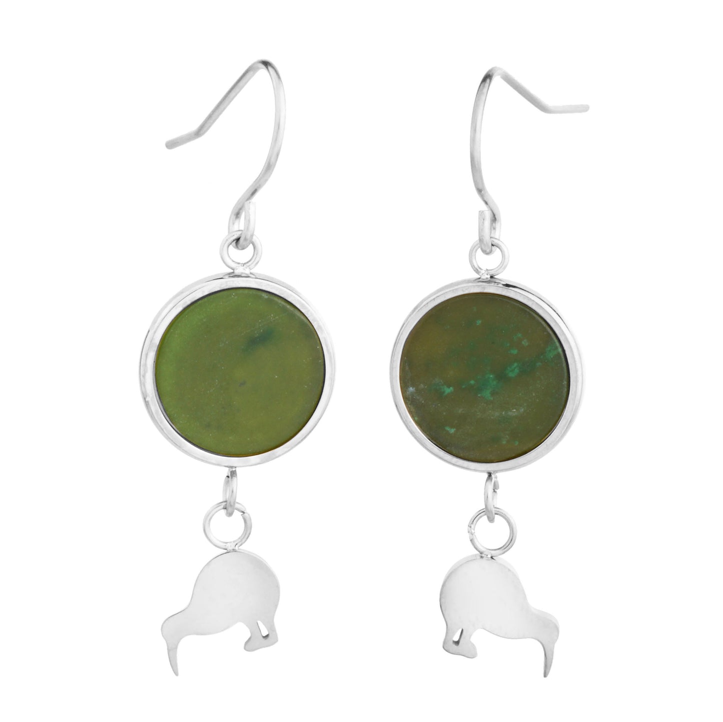 Pounamu Kiwi Earrings