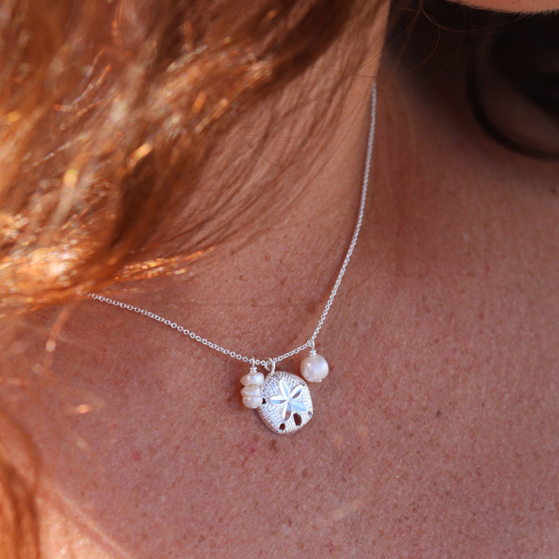 Sand Dollar and Pearl Necklace