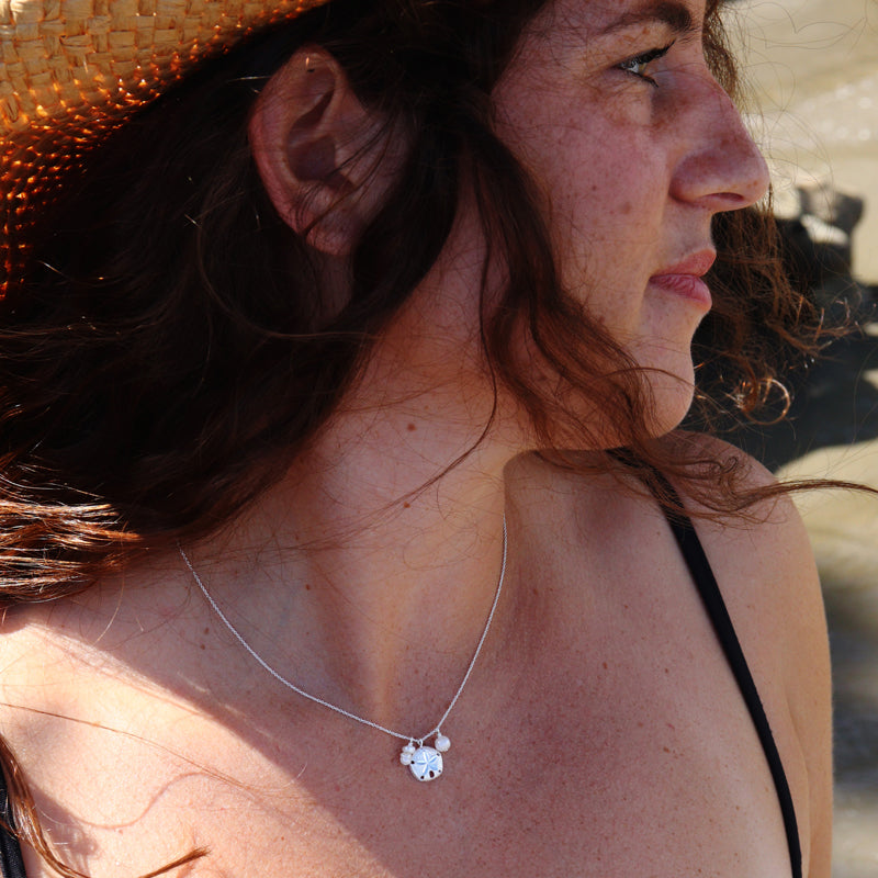 Sand Dollar and Pearl Necklace