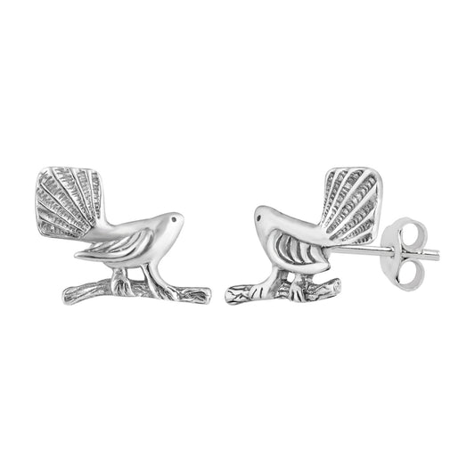 Sterling Silver Fantail Stud