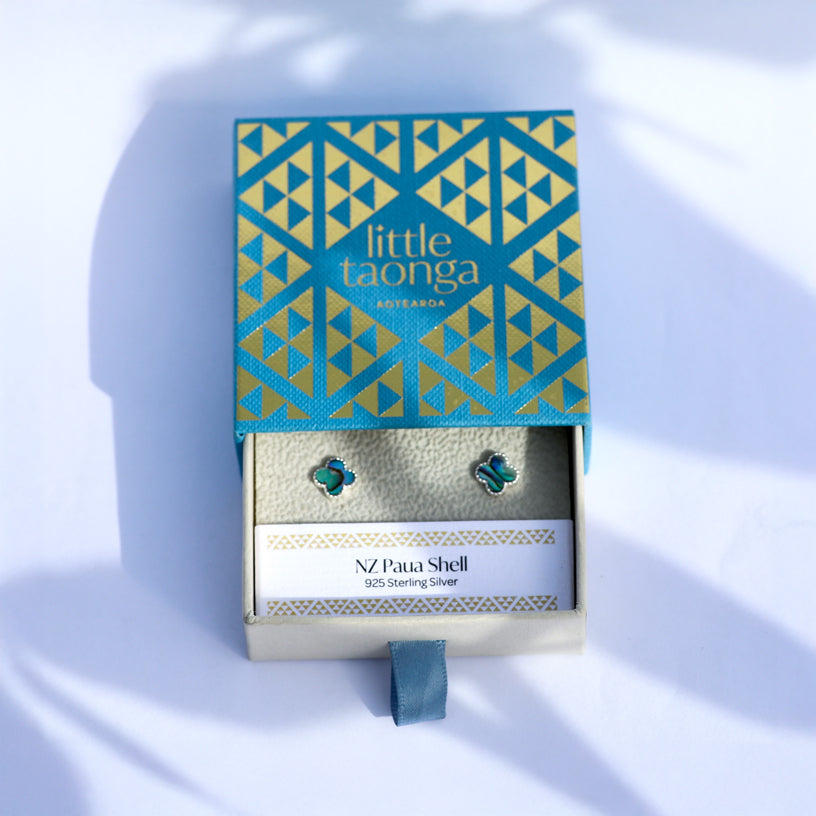 Paua Clover Necklace and Studs