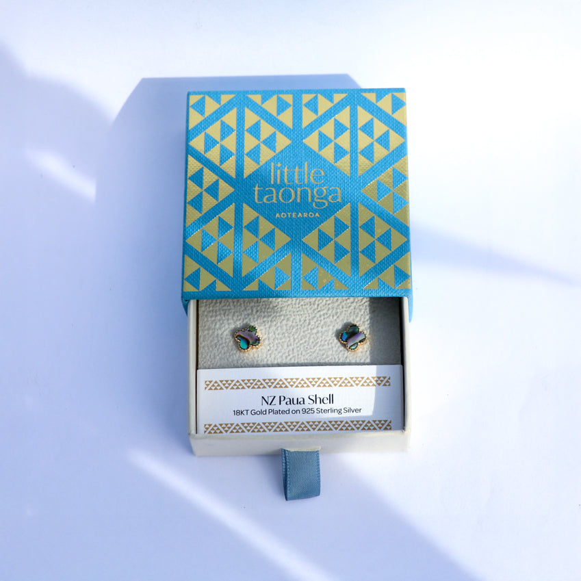 Paua Clover Necklace and Studs