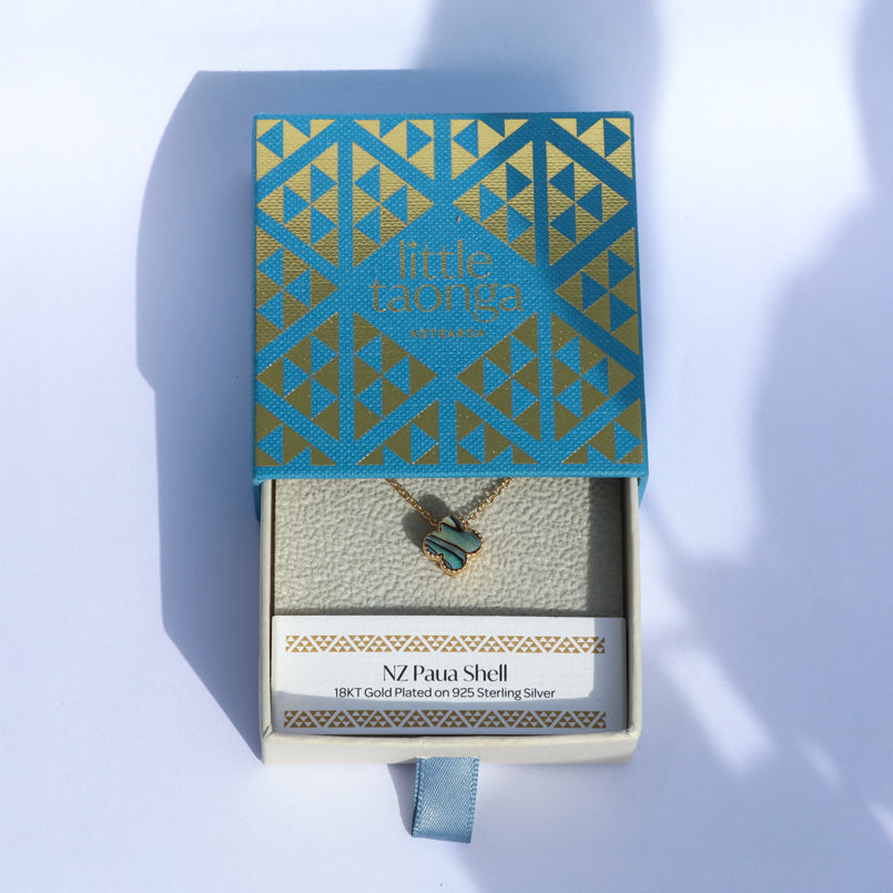 Paua Clover Necklace and Studs