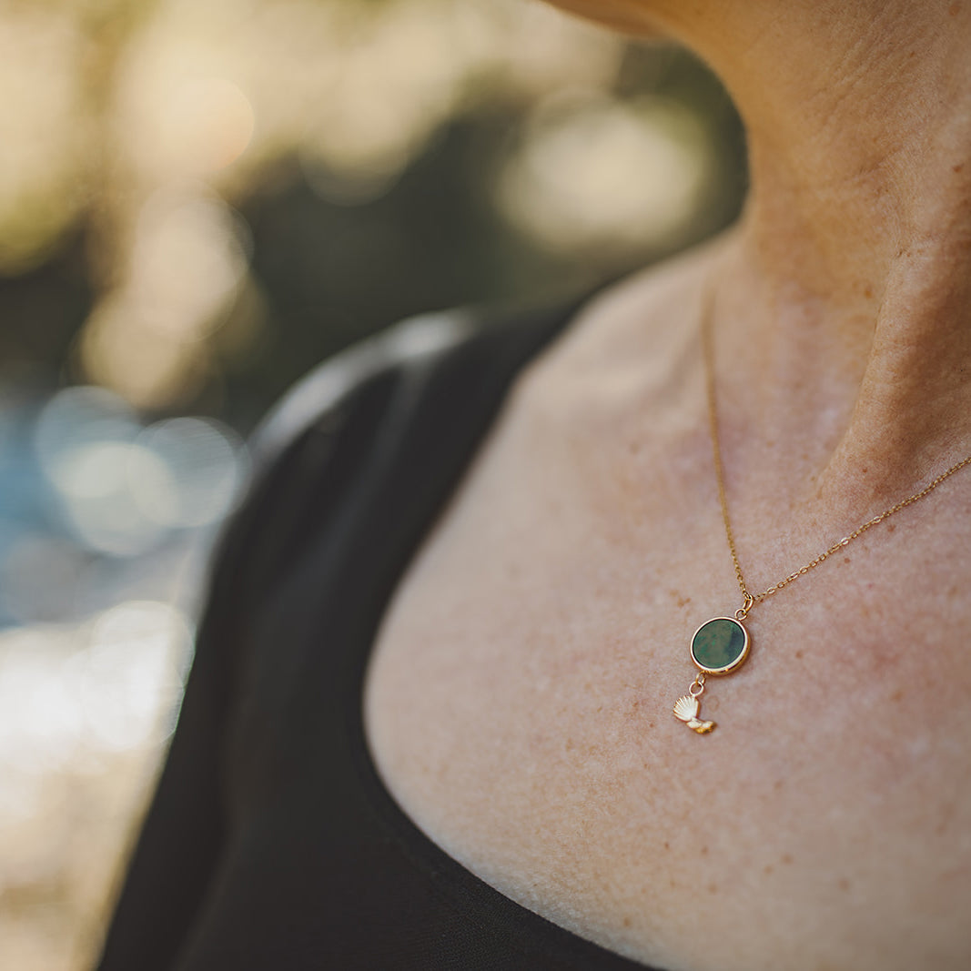 Pounamu Piwakawaka Necklace