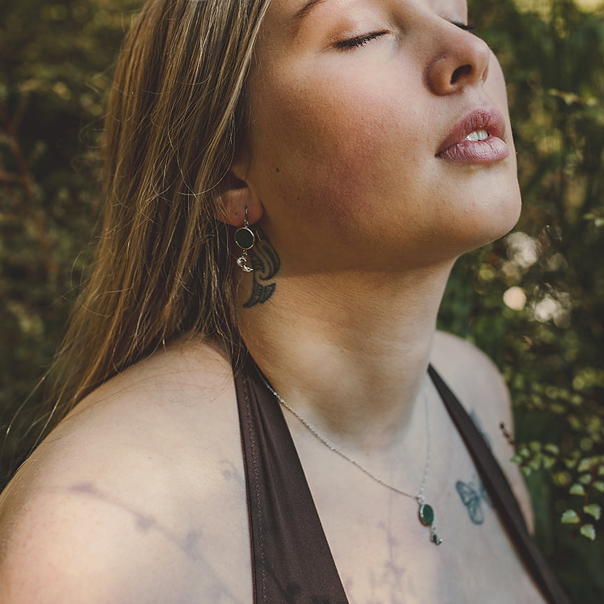 Pounamu Piwakawaka Earrings