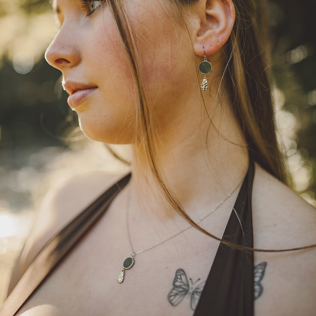 Pounamu Tiki Earrings