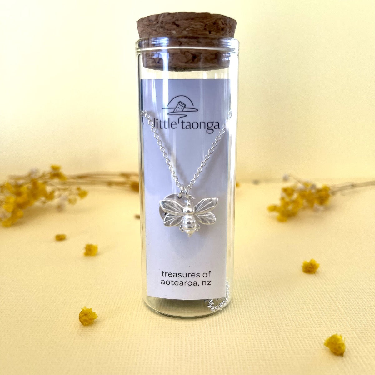 Little Taonga - Honey Bee Necklace Silver Little Taonga - Honey Bee Necklace Silver