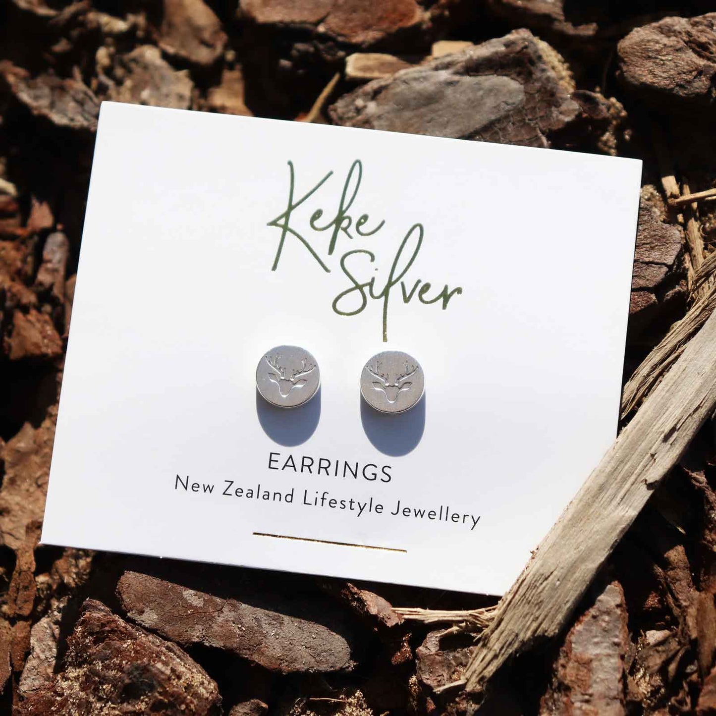 Untamed Antlers Silver Earrings