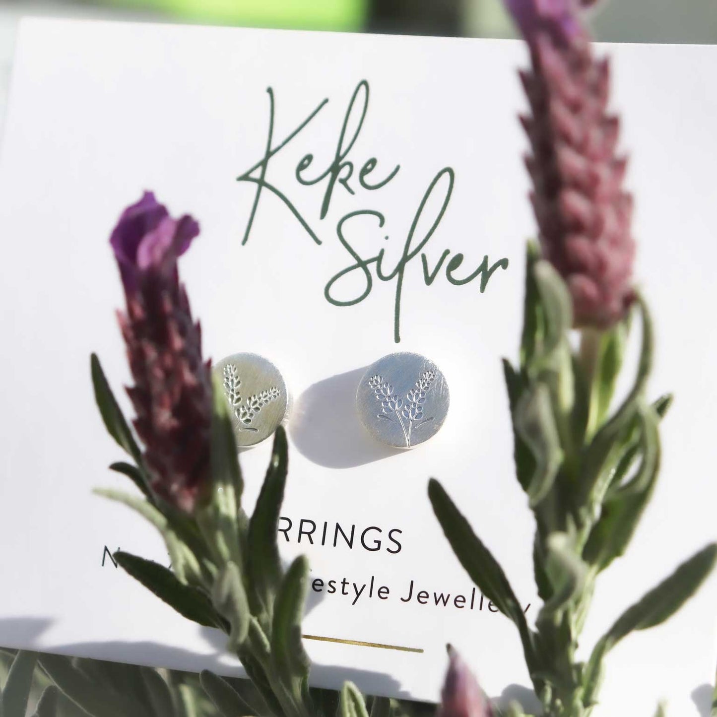 Lulling Lavender Silver Earrings