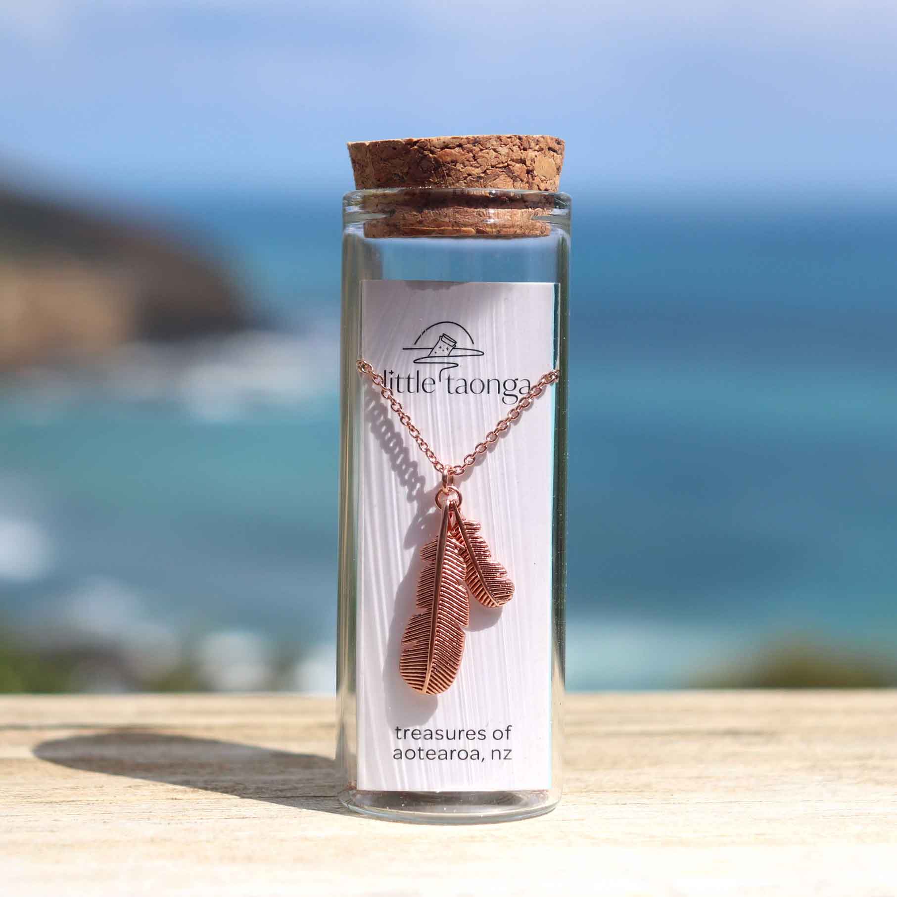Little Taonga - Rua Huia Feather Necklace