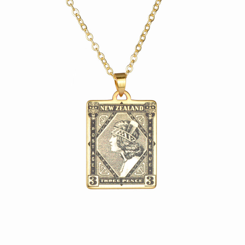 Wahine – 1935 Pictorial Stamp Necklace